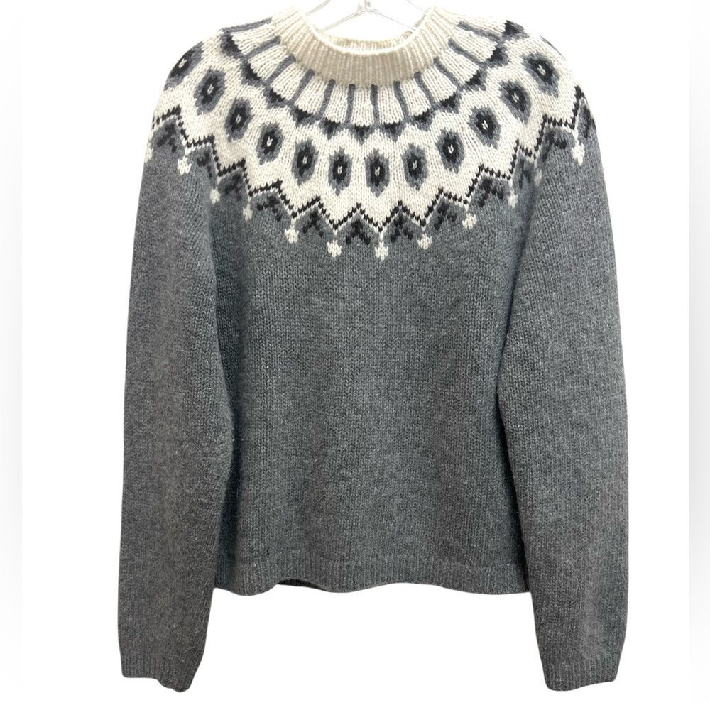 Ralph Lauren Exclusive Hand Knit Wool Angora Sweater Gray Size XL - Picture 2 of 11